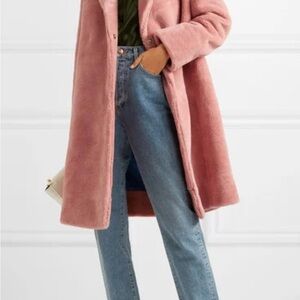 STINE GOYA Concord Pink Teddy Faux Fur Jacket
